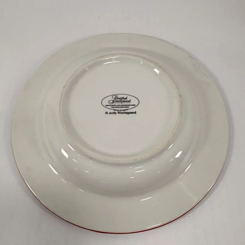 Christmas Dinner Plate Certified International Judy Westegaard Holiday Sleigh
